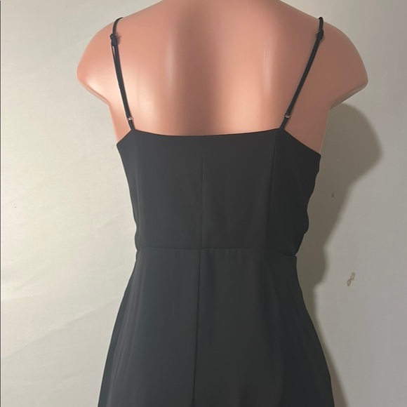 Express Adjustable Spaghetti Strap Little Black Mini Dress Lined Size Medium - Picture 5 of 9